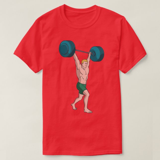 Barbell weight lifting 2 T-Shirt (Design Front)