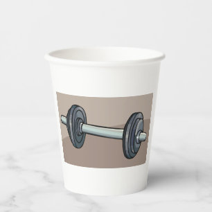 Barbell Weightlifting Gym Fitness Lover  Paper Cups