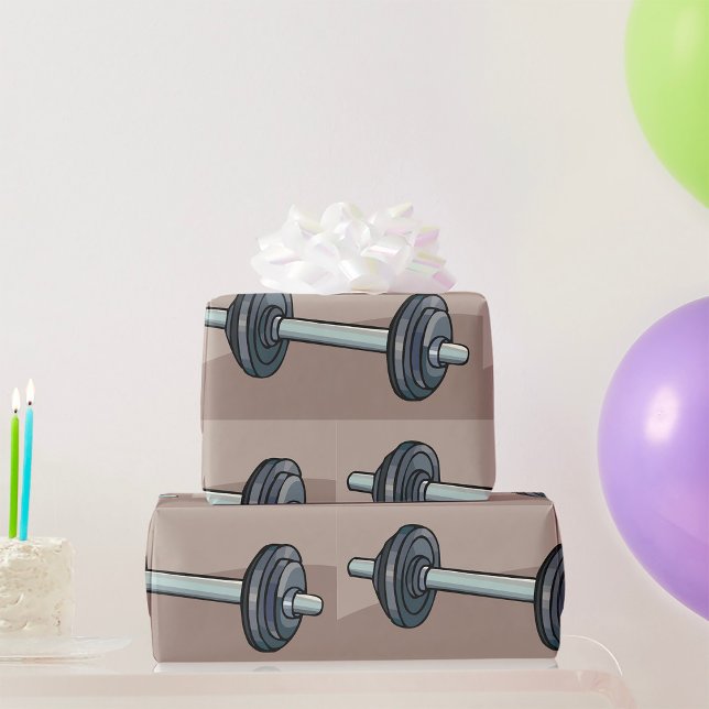 Barbell Weightlifting Gym Fitness Lover  Wrapping Paper (Creator Uploaded)