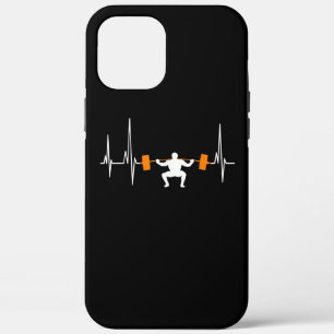 Barbell Weightlifting Heartbeat Bodybuilding iPhone 12 Pro Max Case