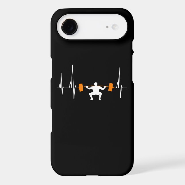 Barbell Weightlifting Heartbeat Bodybuilding Case-Mate iPhone Case (Back)