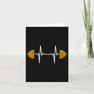 Barbell Weightlifting Heartbeat Shirt - Bodybuildi Card