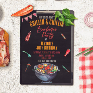 Barbeque - Backyard Party Invitation