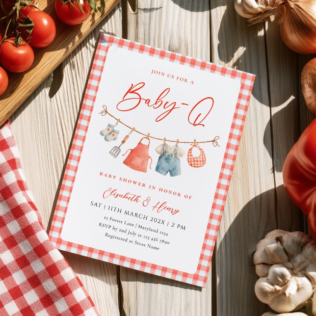 Barbeque BBQ Baby Shower Invitation (Creator Uploaded)