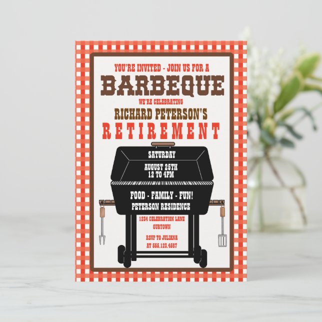 Barbeque Celebration Invitations (Standing Front)