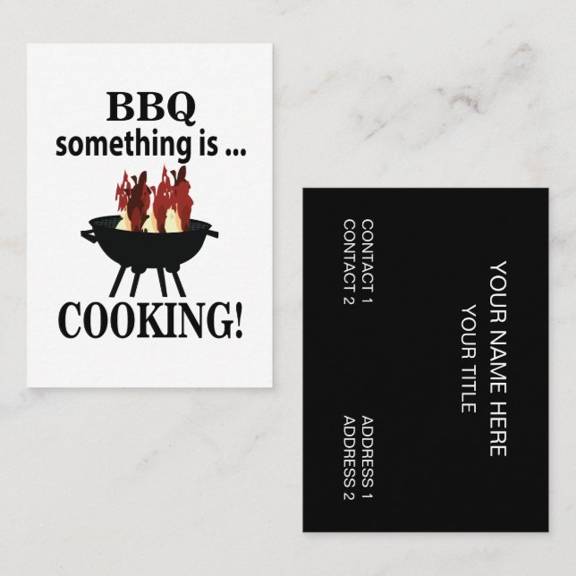 Barbeque Cook Chef BBQ  Business Card (Front/Back)