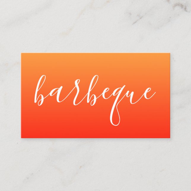 barbeque script business card (Front)