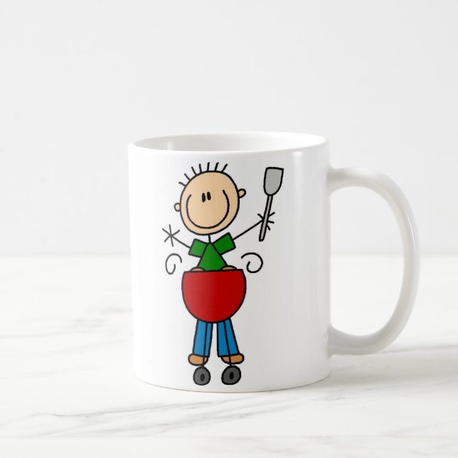 Barbeque Stick Figure Mug (Right)