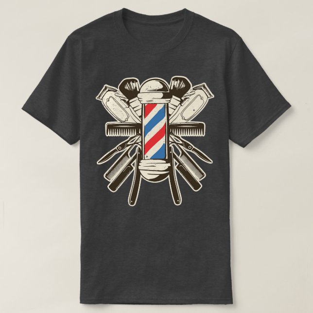 Barber Accessories Bartscherer Shave Beard Hairsty T-Shirt (Design Front)