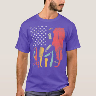 barber american flag T-Shirt