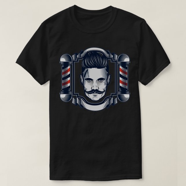 Barber And Barbershop T-Shirt (Design Front)