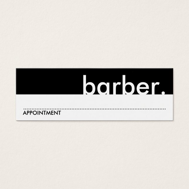 barber. (appointment card) (Front)