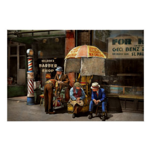 Barber - At Nelson's Barber Shop 1937 Poster