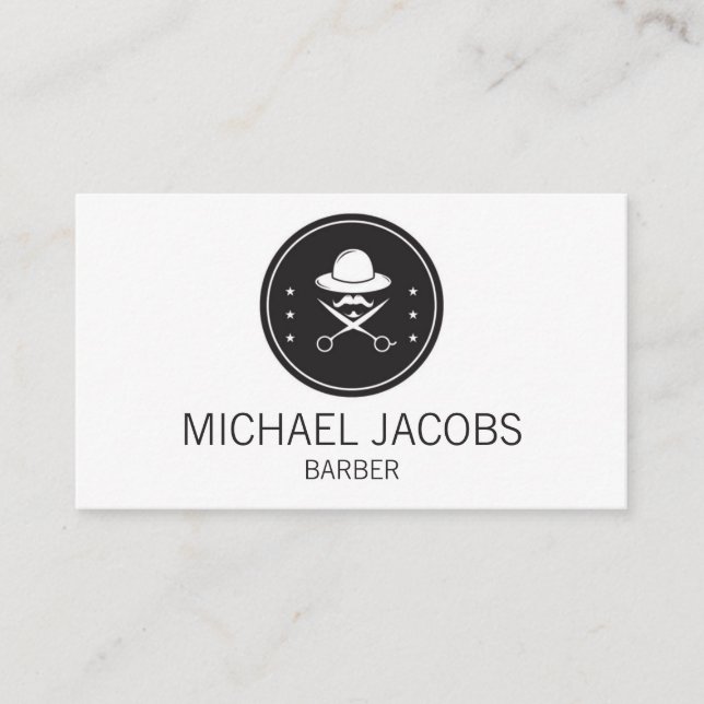 Barber Barbershop Hair Stylist Beard Business Card (Front)