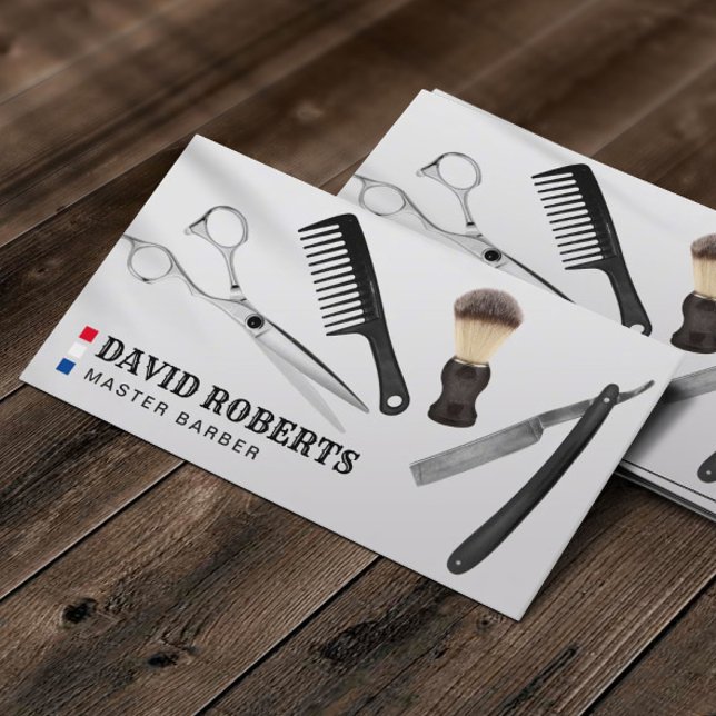 Barber Barbershop Professional Hair Stylist Business Card (Creator Uploaded)