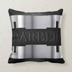 Barber Black ,Silver Cushion