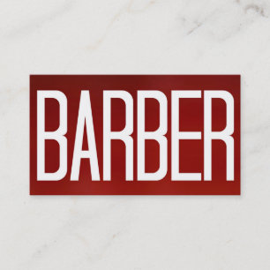 Barber Bold Red Business Card