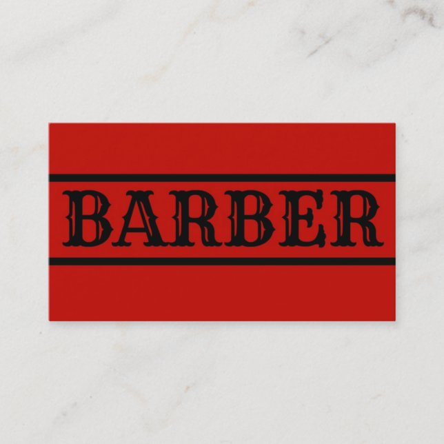 Barber Business Card (Front)
