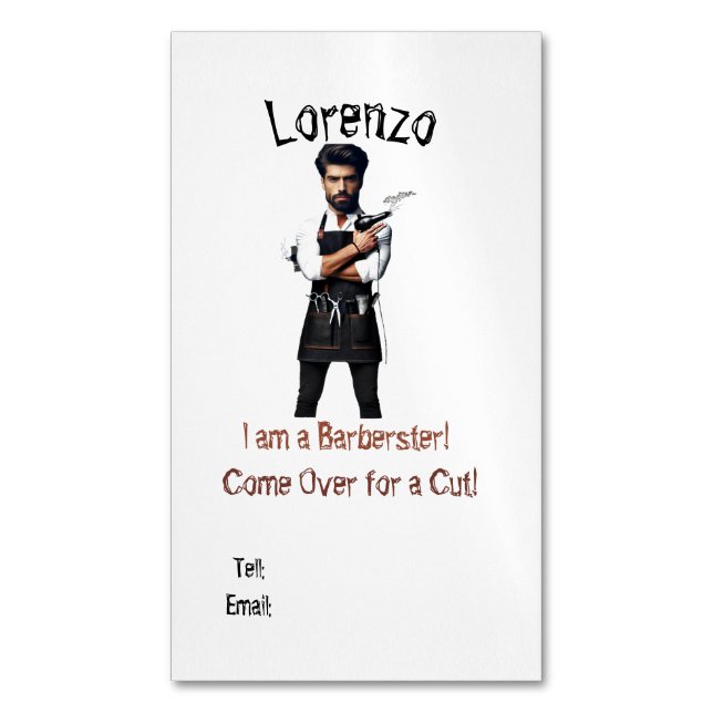 Barber Business Card (Front Vertical)