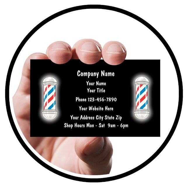 Barber Business Cards (Barber Shop Business Card Template)
