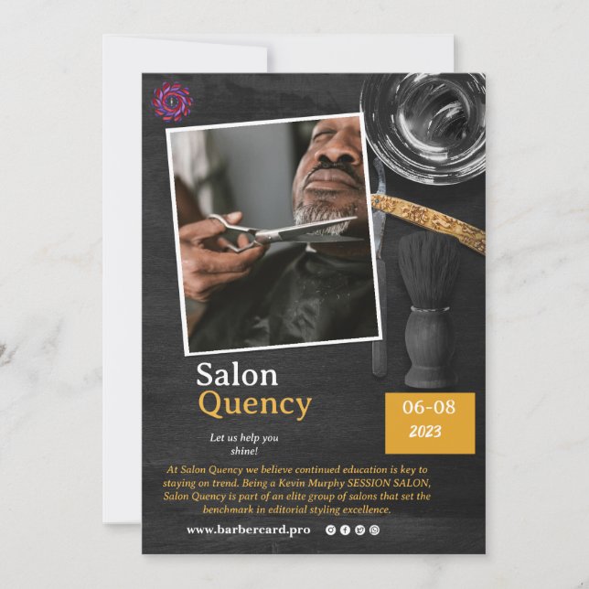 barber business/invitations card (Front)