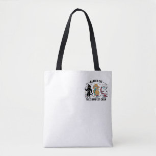 Barber Cat Sharpest Crew - Premium Artistic Tote B Bag