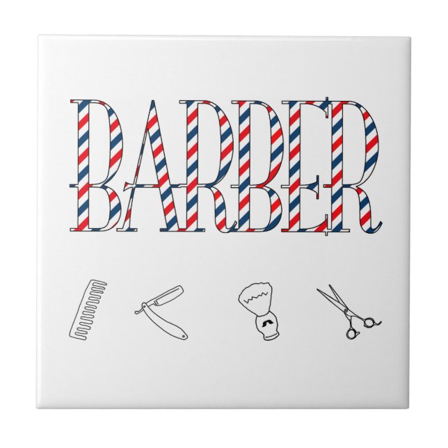 Barber Ceramic Tile (Front)