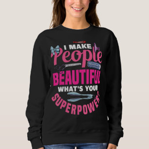 Barber Chair Beautiful Hairdresser Scissors Barber Sweatshirt