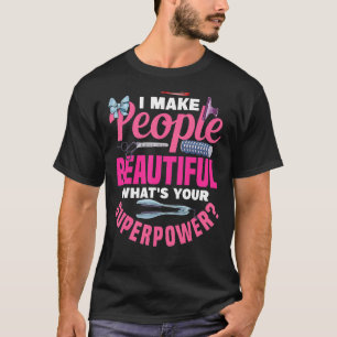 Barber Chair Beautiful Hairdresser Scissors Barber T-Shirt