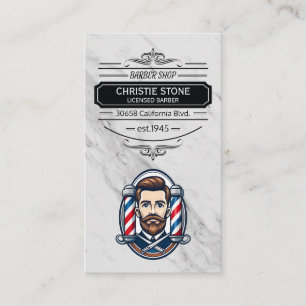 Barber Clean Cut Barber Poles Business Card