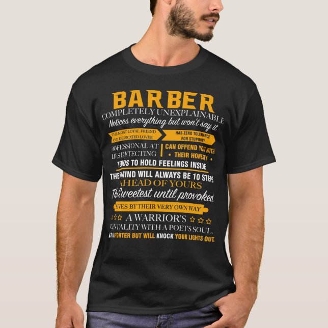 BARBER completely unexplainable T-Shirt (Front)