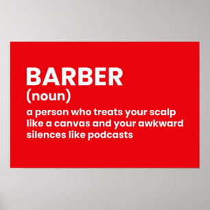 Barber Definition Print Poster