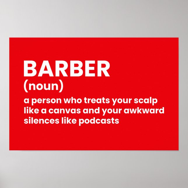 Barber Definition Print Poster (Front)