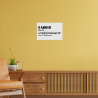 Barber Definition Wall Poster