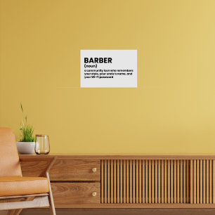 Barber Definition Wall Poster