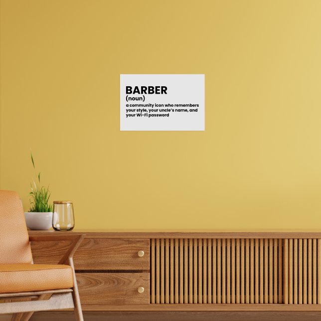 Barber Definition Wall Poster (Living Room 2)