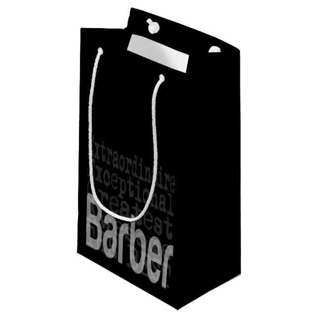 Barber Extraordinaire Small Gift Bag (Front Angled)