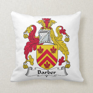 Barber Family Crest Cushion