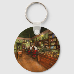 Barber - Free pipe with every haircut 1900 Key Ring