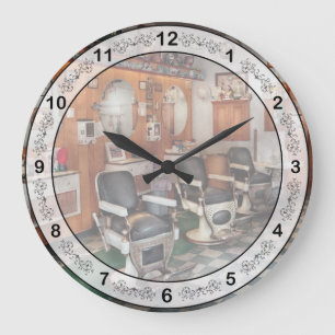 Barber - Frenchtown Barbers Large Clock