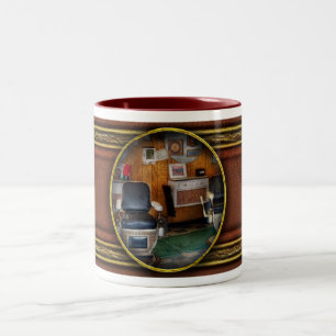 Barber - Frenchtown, NJ - Two old barber chairs Two-Tone Coffee Mug