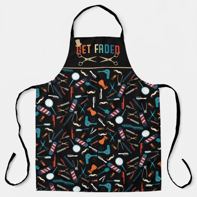 Barber Get Faded Apron (Front)