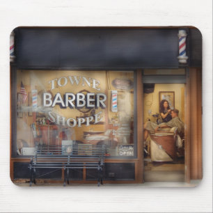 Barber - Getting a hair cut Mouse Pad