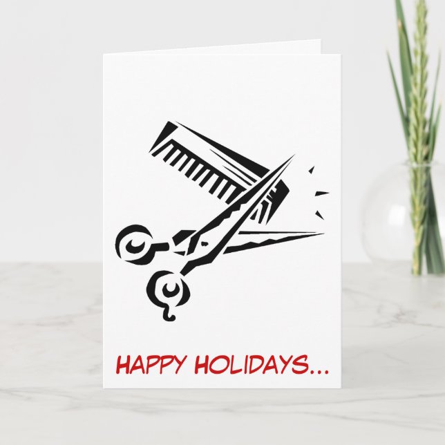 Barber Gift Ideas Holiday Card (Front)