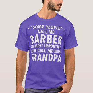 Barber Grandpa Fathers Day Gifts T-Shirt