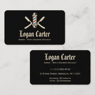 Barber Grooming Specialist Business Card