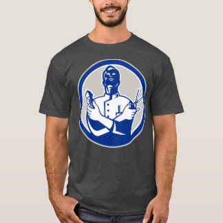 Barber Hair Clipper Scissors Retro T-Shirt
