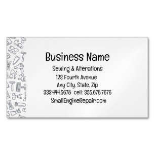 Barber Hair Dresser Stylist Magnetic Business Card