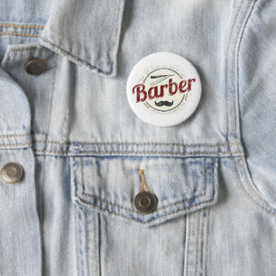 Barber Hair Hustler Hairdresser Retro Hairstylist 6 Cm Round Badge