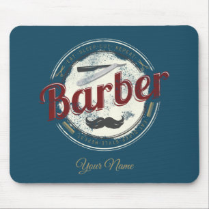 Barber Hair Hustler Hairdresser Retro Hairstylist Mouse Pad
